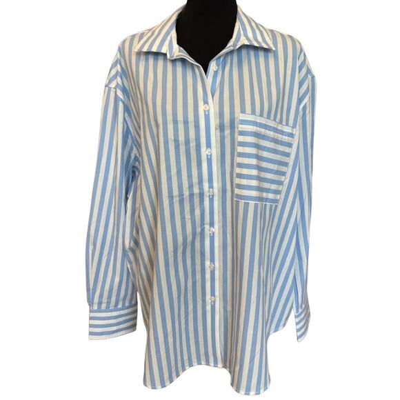 New ~ CASA CABANA ~  Bethany Short Stripe Shirt Size XXL - Picture 2 of 9